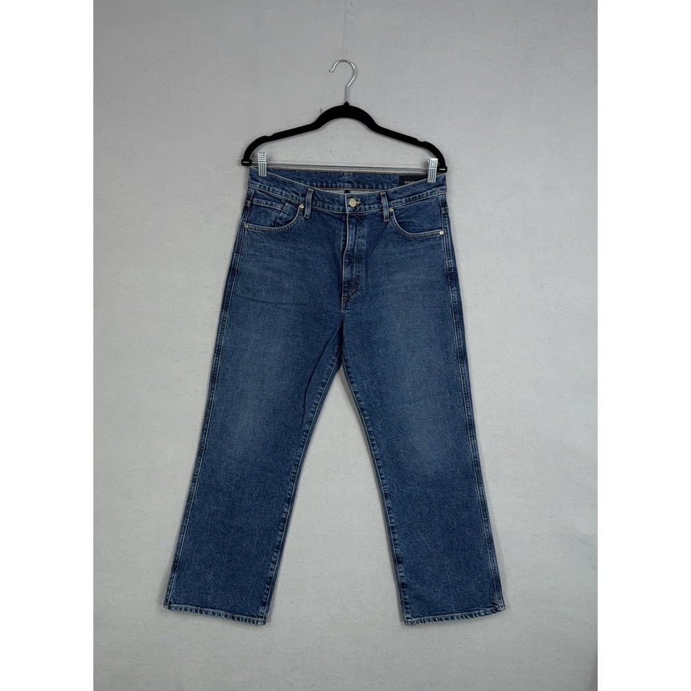 GOLDSIGN Jeans Womens 29 Blue High Rise Straight Leg Basic Crop Denim USA Made
